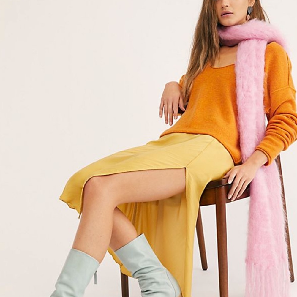 Free people silky half slip bias cut skirt